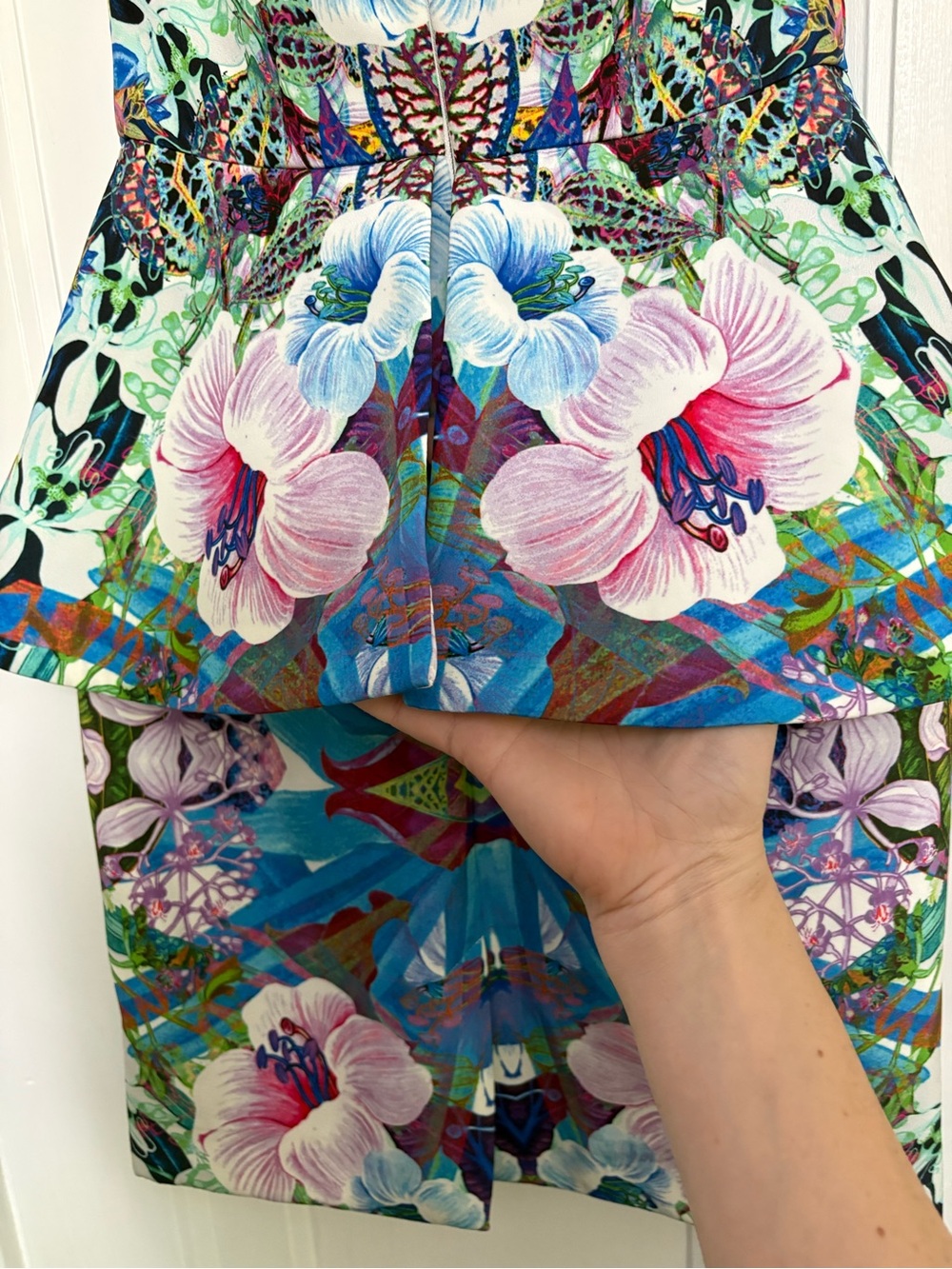 NWOT Finders Keepers for Anthropologie Floral Strapless Peplum Mini Dress Size S - Picture 5 of 8